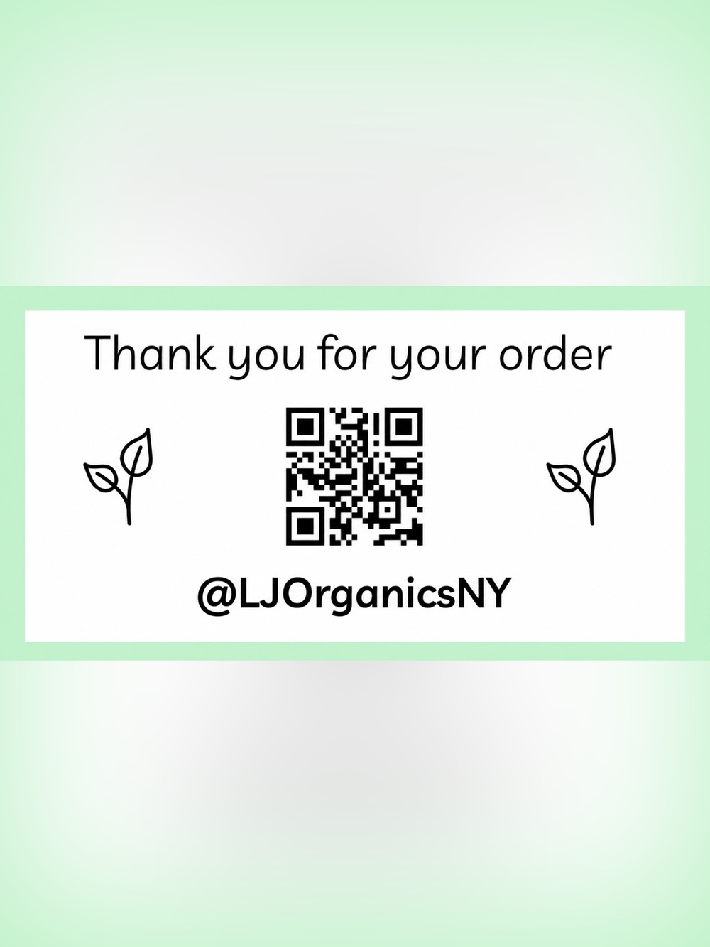 50 CUSTOM STICKERS - 2” x 1” - “THANK YOU FOR YOUR ORDER” - W/ CLOSET NAME & QR